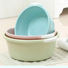 Triamisu Lavabo per Uso Domestico Bacino di plastica Piccolo Piatto Tondo Spesso lavello lavabo lavabo lavabo lavabo Piccolo Bacino - Blu