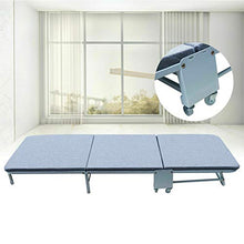 Fetcoi Letto per gli ospiti, pieghevole, 2 in 1, 60 x 180 cm, materasso pieghevole, singolo, carico massimo 120 kg, per ufficio e camera degli ospiti, grigio