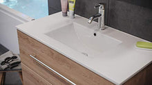 Set di mobili da bagno Firenze 90 (4 parti/C) rovere chiaro e armadio a specchio