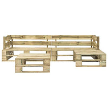 E E-NICES Set Divani da Giardino con Pallet 4 pz in Legno