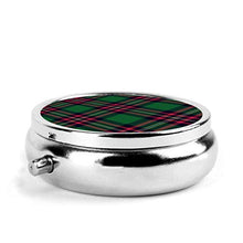 Scatola rotonda per medicina portatile, mini pillole in metallo, dispenser per pillole tascabili, borsa da viaggio, regalo Moran Tartan