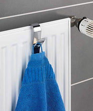 Wenko 81912500 Set di 4 Appendini per Termoarredo, in Plastica ABS Cromata, 2,5 x 10,5 x 7 cm