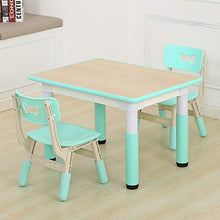 Set da Tavolo e Sedia per Bambini, tavolino da Gioco in Legno per Bambini, Tavolo Rettangolare in plastica