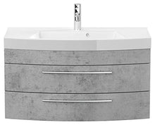 Mobile bagno curvo Bella 100cm grigio cemento