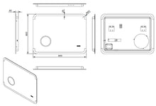 Talos Harmony - Specchio da bagno a LED, 80 x 60 cm, luce posteriore luminosa, specchio cosmetico illuminato con ingrandimento 3x, telaio in alluminio di alta qualità