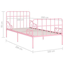 SKM Giroletto con Doghe Rosa in Metallo 100x200 cm