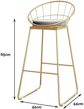 SYLOZ Chair Bar, caffè 2 Pezzi Bar Stool Chair Sgabello con poggiapiedi Sedile Posteriore con Tondo Imbottito 45 Centimetri