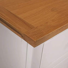 GOTOTOP Mobile Credenza in legno massello 110 x 33,5 x 70 cm Credenza con 3 cassetti e 2 armadietti Cassettiera Bassa Armadio Laterale Mobiletto di Servizio -Bianco e marrone