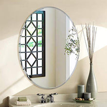HEZHANG Specchio da Bagno a Specchio da Bagno Ovale/Anti-Nebbia Specchio per il Bagno Appeso a Parete