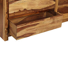 SKM Cassettiera in Legno Massello di Sheesham 160x40x80 cm