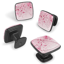 Pink sakura falling petals background Pomelli per Porta Set di 4 Pomelli per Mobili Manopole per Cassetti Cucina Armadio Vetro