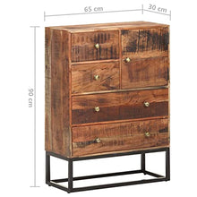 vidaXL Credenza 65x30x90 cm in Legno Grezzo di Acacia