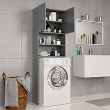 Tidyard Mobile per Lavatrice Girgio 64x25,5x190 cm in Truciolato