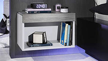 elb Due Comodini Design sospesi o a Terra. Frontali in 12 Colori a Scelta. Anche con con luci a LED. Modello Giga (avola Antracite)
