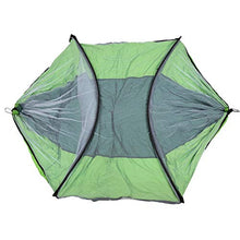 DAUERHAFT Amaca da Letto Doppia Portatile pensile, per Viaggi in Campeggio all'aperto(Dark Green And Fruit Green)