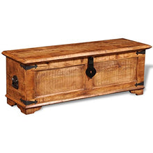 XINGLIEU baule portaoggetti Marrone, baule portaoggetti in legno, tavolo supplementare, 110 x 35 x 40 cm