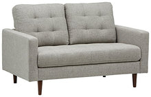 Marchio Amazon - Rivet, divano trapuntata modello Cove, stile mid-century, versione amorino, larghezza 143 cm, colore grigio chiaro