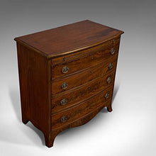 Cassettiera Antica Fiocco Antichi, Inglese, Mogano, Armadietto Bachelor, 1890