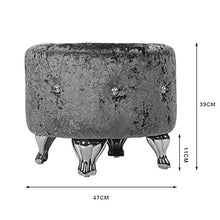 Mobili per la casa e Giardino Sgabello Rotondo di Trucco 丨 Pouf Singolo Imbottito con Sedile Imbottito 丨 Sgabello Divano Singolo Europeo con Sgabello Regolabile Ottomani da Cucina (Colore : Nero)
