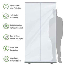 Partizioni Standing Sneeze Guard, Divisore Partizione con Banner Regolabile Basamento for Contatori, Reception, Ufficio, Centri Ricreativi, Scuole. (Size : 31.4 * 78.7 Inches (80 * 200cm))