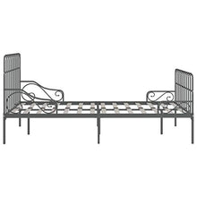 SKM Giroletto con Doghe Grigio in Metallo 160x200 cm