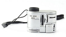 SaySure - Mini Lens 60X Pocket Magnifier Microscope with LED Light