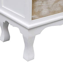 SKM Credenza con Cassetti Bianca 50x30x80 cm in Legno