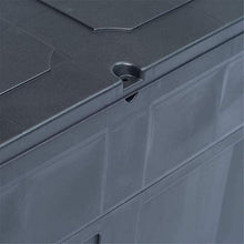 ZRB Baule da Giardino, Scatola da Giardino, Contenitore Esterno per Patio Giardinaggio Utensili, Cuscini, Accessori Piscina, Cuscini, 84,5 galloni, Nero, plastica,Multibox