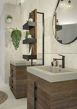 Dafne Italian Design Coppia di Mobili bagno moderno con lavabo a terra - Castagno Vecchio