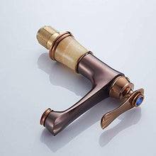 HYY-YY - Rubinetto per lavabo da bagno, in giada, in rame, girevole, colore: oro rosa