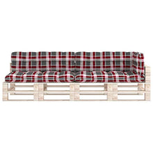 Buyounger Cuscini per Divano Pallet 5 pz Rosso Motivo a Quadri