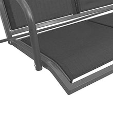 vidaXL Dondolo da Giardino con Baldacchino Nero Altalena Swing Amaca Esterni