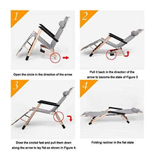 Hyua Sedia reclinabile Zero Gravity Sedia da salotto pieghevole, cuscino in cotone, per prato, piscina, giardino, spiaggia, può sopportare 181,4 kg (con cuscino per la testa)