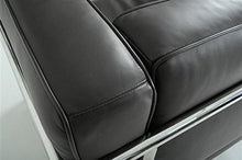 Divano 3 Posti Acciaio Inox Pelle Italiana Nera Marrone Cognac Bianca