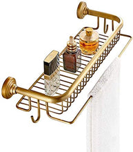 HTL Scaffale Antico Bagno Rack Tutti Rame WC Cosmetici Rack Free Punch Bagno Wc Rack Facile da Installare
