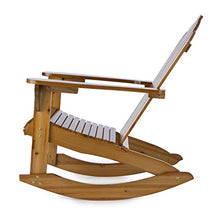blumfeldt Rushmore Set 2 x Sedia da Giardino Stile Adirondack a Dondolo (71 x 95 x 105 CM, braccioli Extra Lunghi, Laccatura Resistente alle intemperie) Marroni