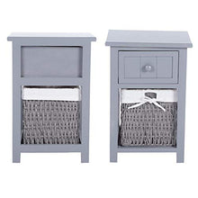 Comò comodino comodino, comodino in legno, per casa ufficio(gray)