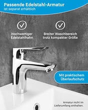 Alpenberger Lavabo con mobiletto, bianco lucido, mobili da bagno preassemblati, set adatto a qualsiasi bagno o camera degli ospiti, design senza tempo