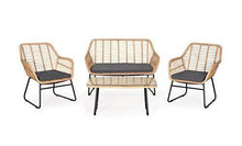AVANTI TRENDSTORE - Staffoli - Set di mobili Lounge da Giardino di 4 Pezzi, Composto da 2 poltrone Singole, 1 Divano a Due posti e 1 tavolino. - Arredi Casa