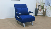 ITALFROM Divano Letto Sofa Bed Blu 65x69x82h DIVANETTI Divano Letto 1 Piazza