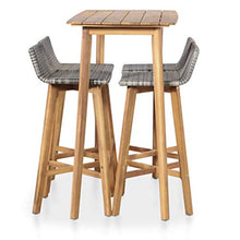 FAMIROSA Set da Pranzo da Giardino 5 pz in Legno Massello di Acacia-4222