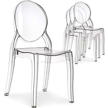 Fashion Commerce FC695 - Sedia in policarbonato trasparente impilabile victoria ghost, Set di 6