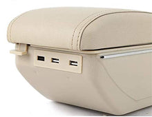 LANCHUN Armrest for S Uzuki Celerio Alto 2008-2016 Bracciolo Box Auto Centro Centro Console Console Braccio Rest con Funzione di Ricarica 7 Porte USB Double-Space (Color : Beige)