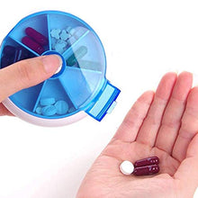 2pcs pillola scatola 7 giorni rotonda 360 gradi rotazione portatile medicina organizzatore verde