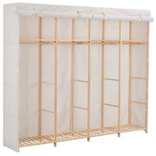 Festnight Armadio in Tessuto, Guardaroba Portatile Bianco 200x40x170 cm