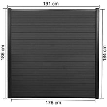 Mendler Frangivento 2X Pannelli Privacy Sarthe WPC Alluminio Premium 375cm Antracite