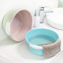 LIMMC - Lavandino per la casa, in plastica, Grande, lavabo Rotondo Spesso, Colore: Rosa/Blu