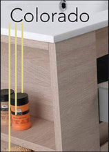 Set Mobile Vano Lavabo Specchio Contenitore LED Arredo Bagno Moderno Colorado105 CERAMICHEMIRANDA-Perla