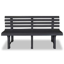 FAMIROSA Panchina da Giardino 145,5 cm in Plastica Antracite