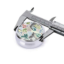 Zebra Safari - Contenitore rotondo per pillole con stampa tropicale a 3 scomparti, in metallo, per medicina e vitamina